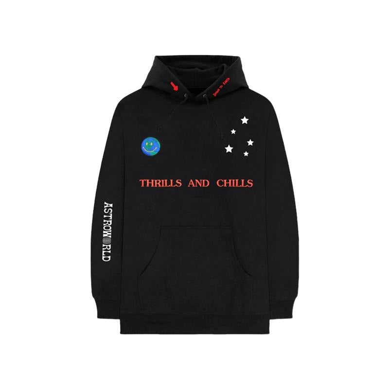 Cactus Jack Astroworld World Peace Hoodie Black (83665-107) Men's Size L-XXL Menswear Stylish T-Shirts, Sweatshirt