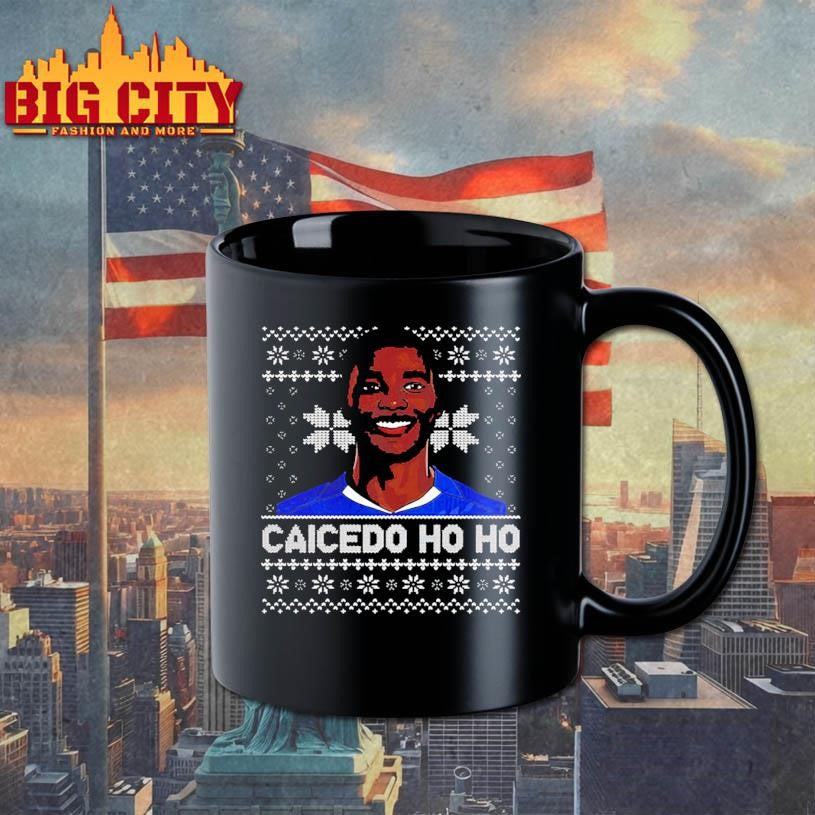 Caicedo Chelsea FC ho ho Moises Caicedo ugly Christmas shirt
