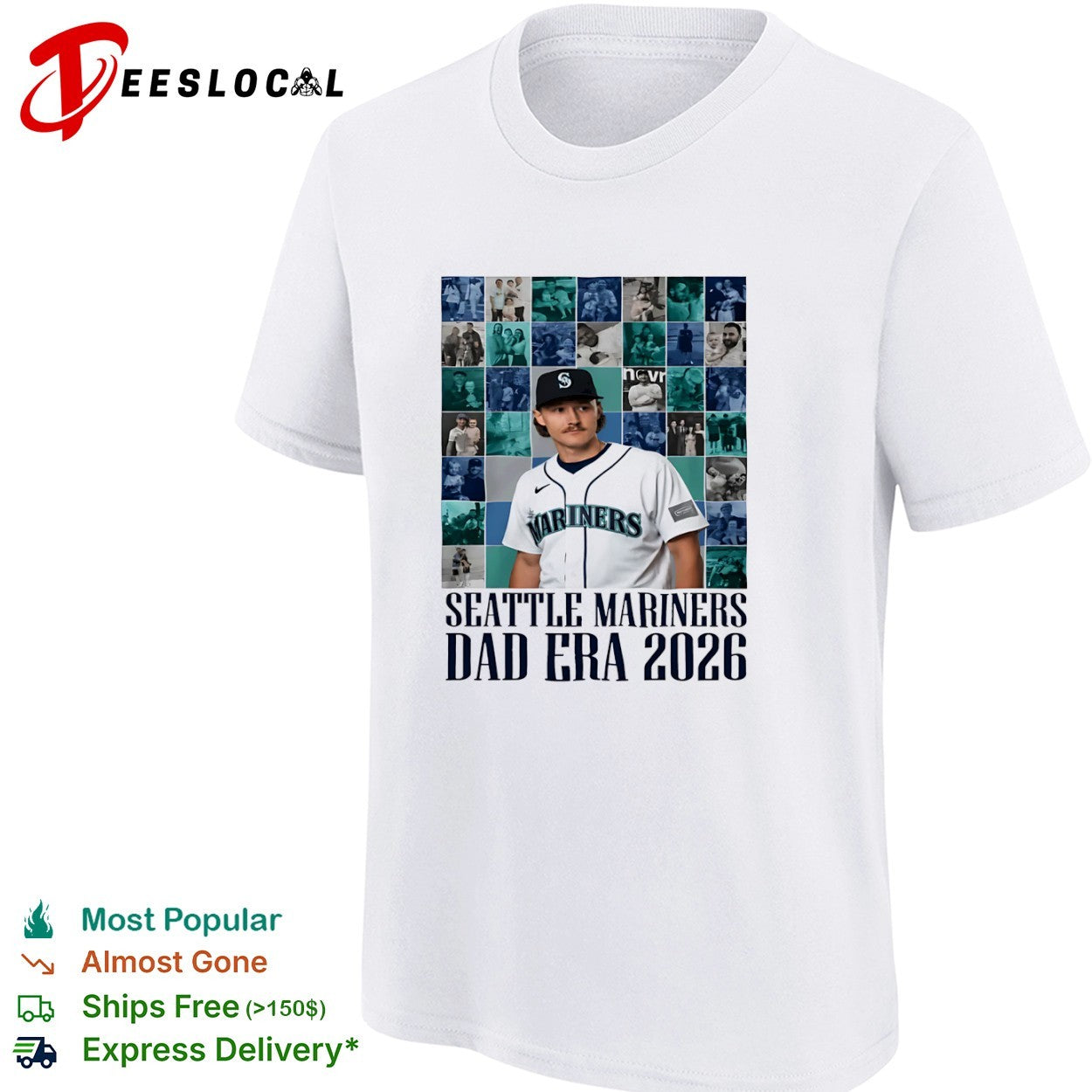 Cal Raleigh Seattle Mariners MLB Seattle Mariners Dad Era 2026 shirt
