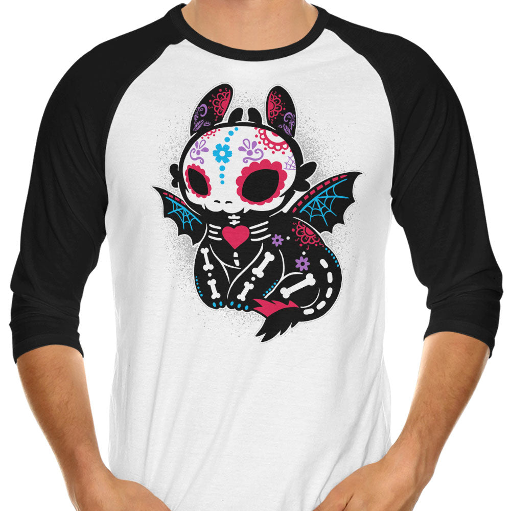 Calavera Fury - 3/4 Sleeve Raglan T-Shirt Hoodie, Sweatshirt | CiraTrend.com (Image 1)