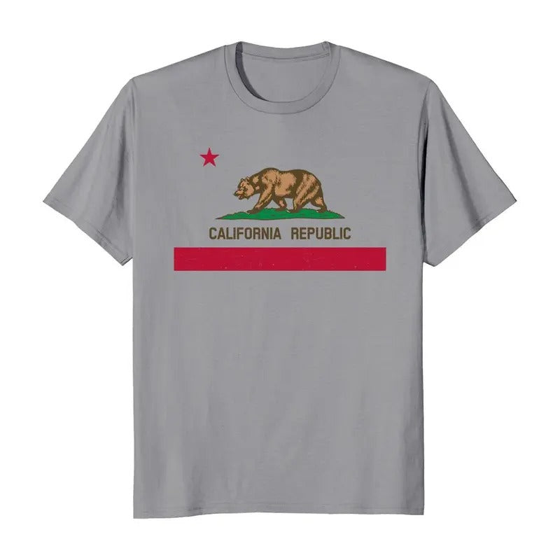 California Republic Bear Flag Men's T-Shirt Hoodie, Sweatshirt | CiraTrend.com