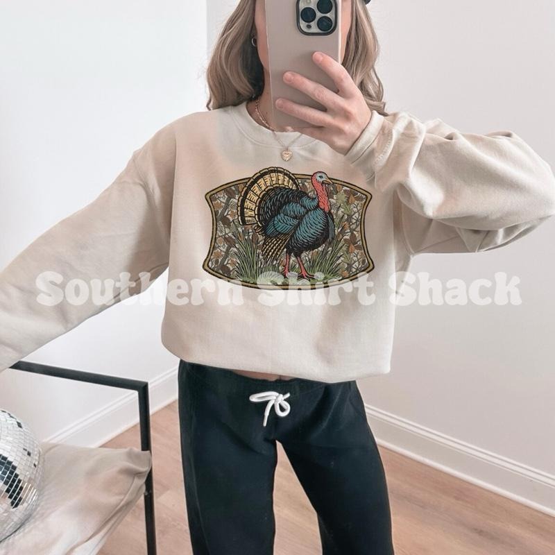 Camo Turkey sweatshirt | Turkey Hunting sweatshirt | Hunting sweatshirt | Sand Sweatshirt T-Shirts, Hoodie | CiraTrend.com