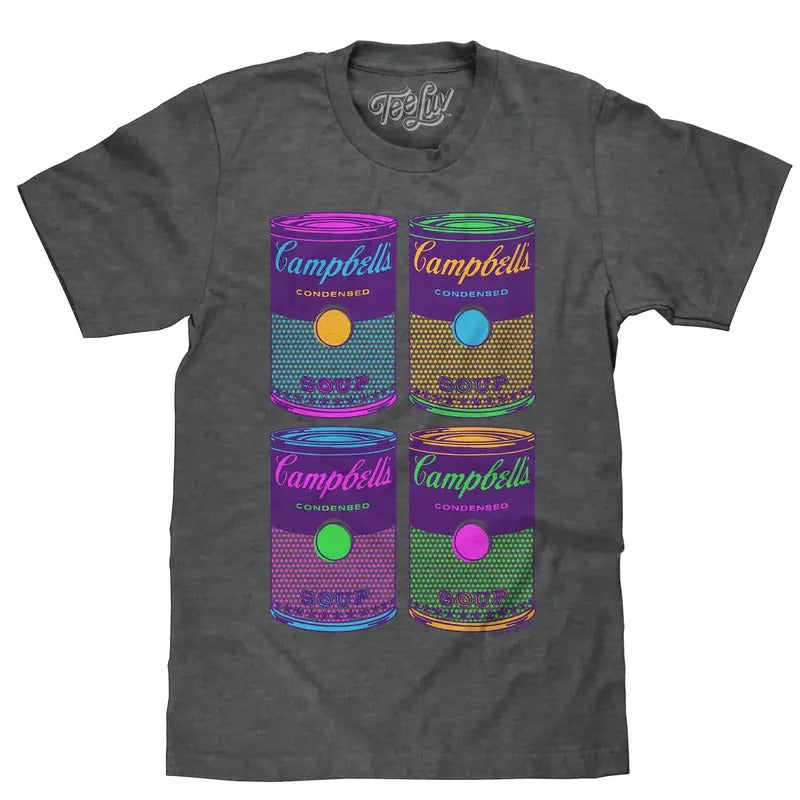 Campbell's Soup Can Pop Art T-Shirt - Charcoal Gray Hoodie, Sweatshirt | CiraTrend.com