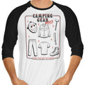 Camping Gear Basics - 3/4 Sleeve Raglan T-Shirt Hoodie, Sweatshirt | CiraTrend.com (Image 1)