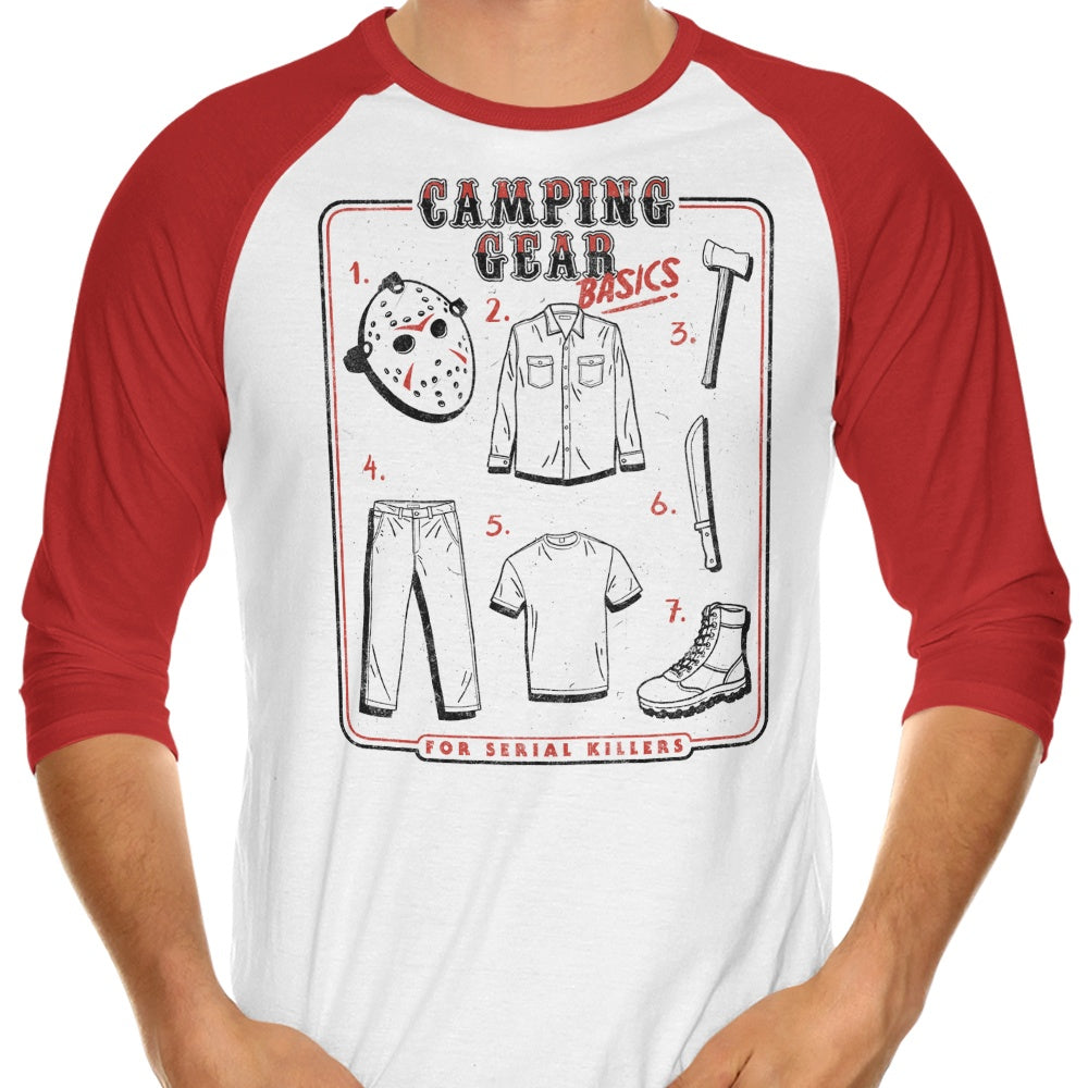 Camping Gear Basics - 3/4 Sleeve Raglan T-Shirt Hoodie, Sweatshirt | CiraTrend.com (Image 3)
