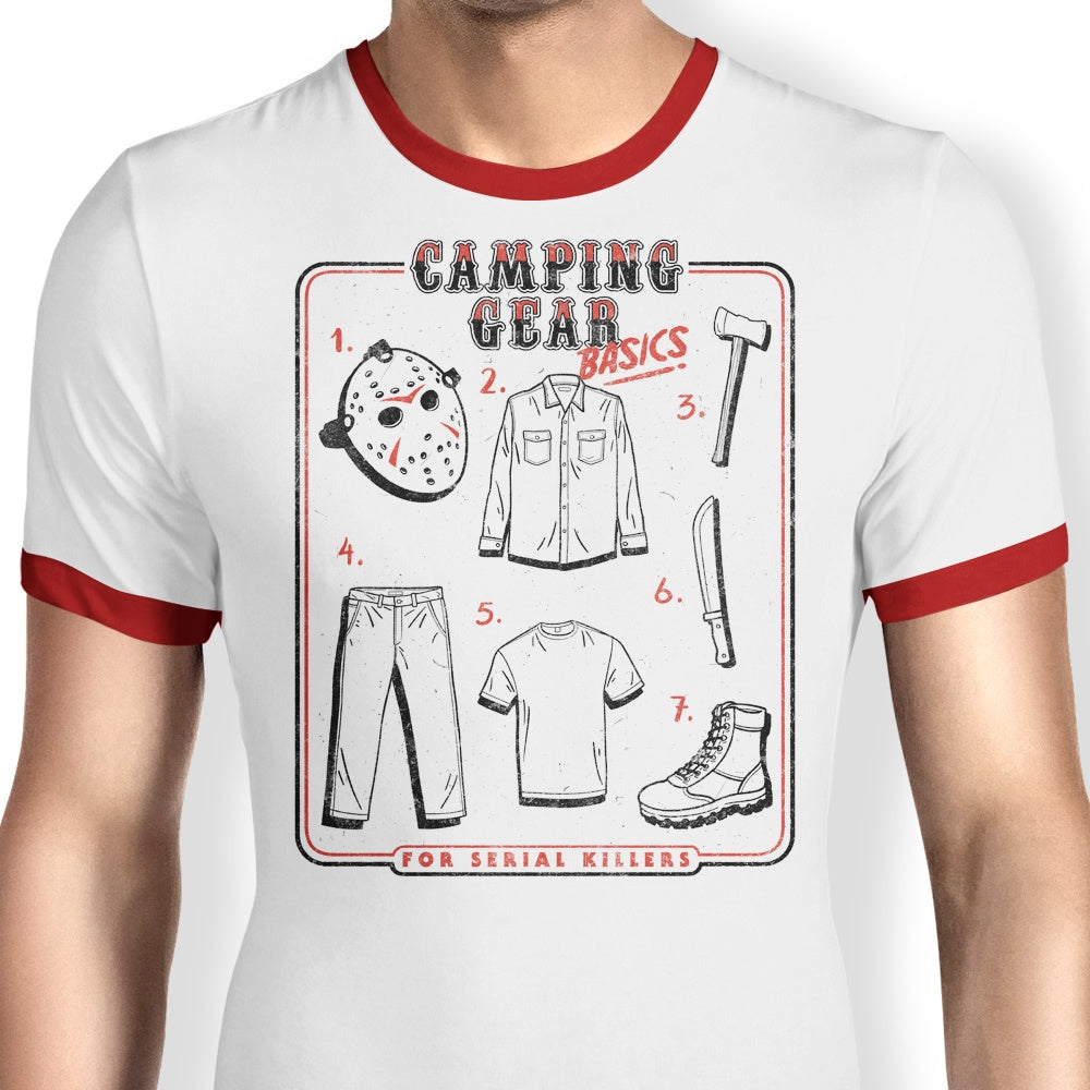 Camping Gear Basics - Ringer T-Shirt Hoodie, Sweatshirt | CiraTrend.com (Image 3)