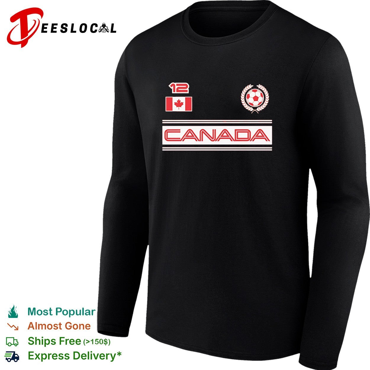 Canada 12 soccer wreath shirt