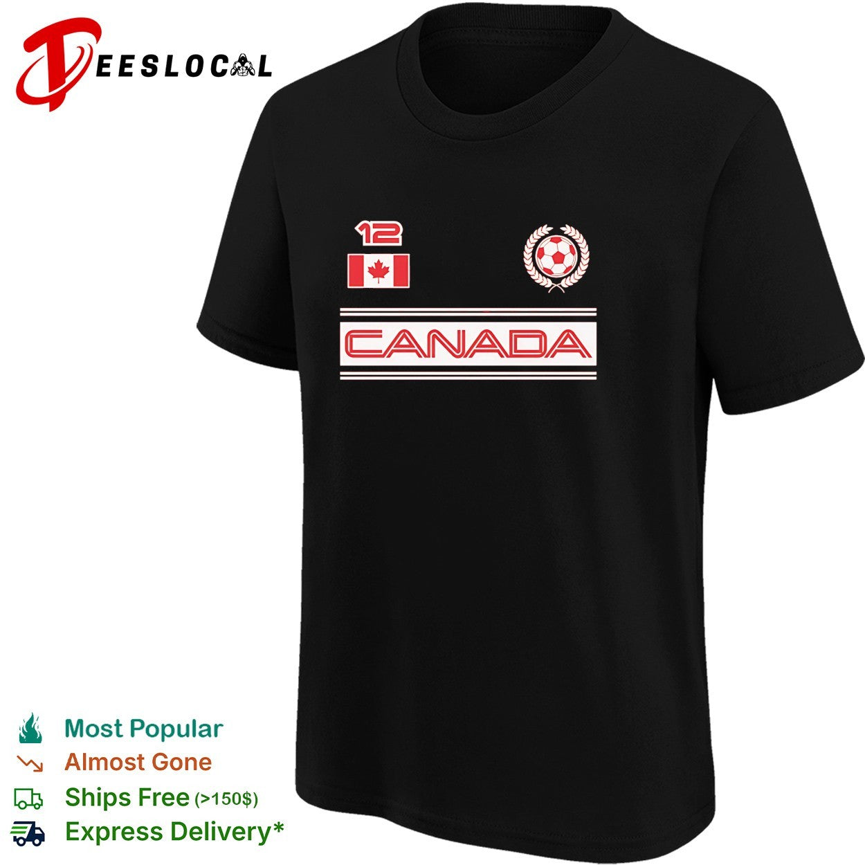 Canada 12 soccer wreath shirt