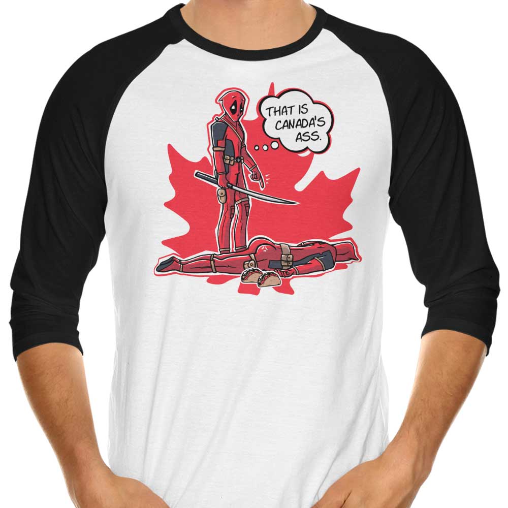 Canada's Behind - 3/4 Sleeve Raglan T-Shirt Hoodie, Sweatshirt | CiraTrend.com (Image 3)