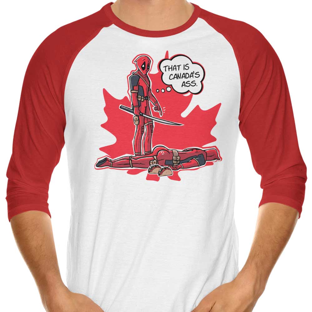 Canada's Behind - 3/4 Sleeve Raglan T-Shirt Hoodie, Sweatshirt | CiraTrend.com (Image 1)