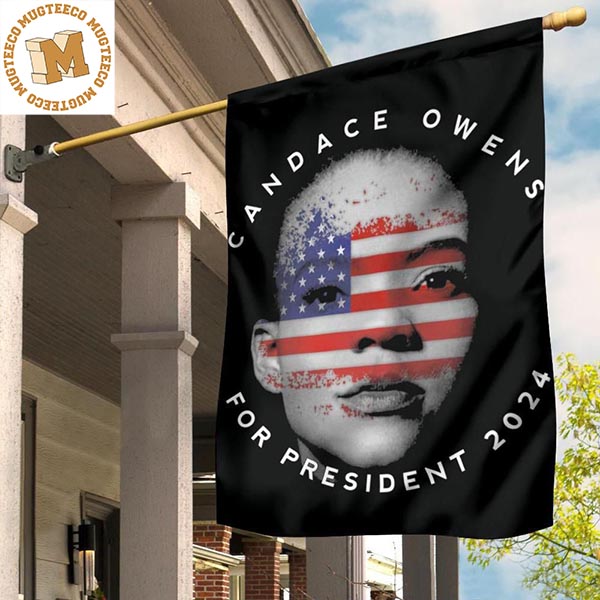 Candace Owens 2024 Flag Candace Owens For President Indoor Outdoor Hanging 2 Sides Garden House Flag
