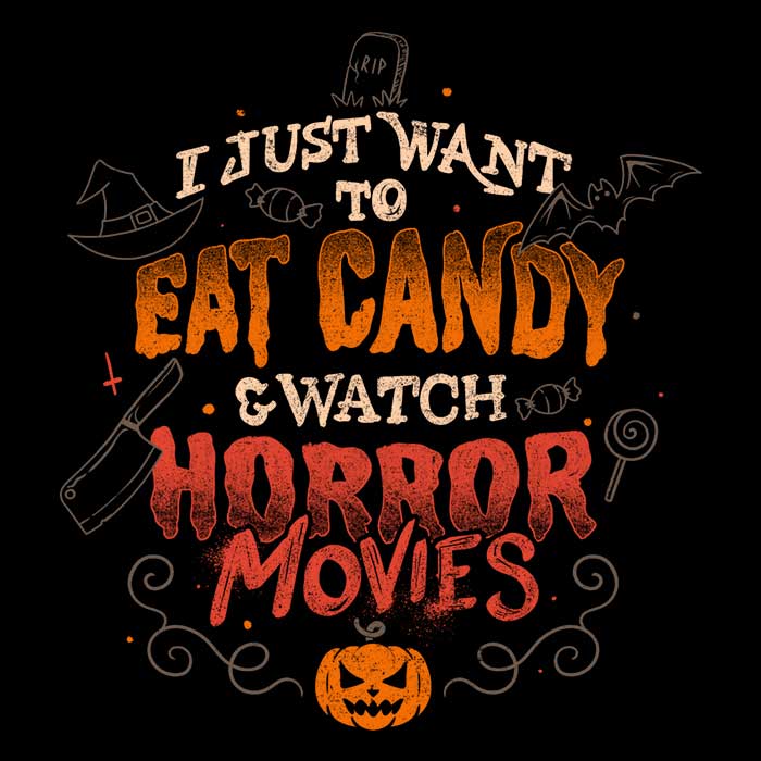 Candy and Horror Movies - Men's Apparel T-Shirts, Hoodie, Sweatshirt | CiraTrend.com (Image 2)