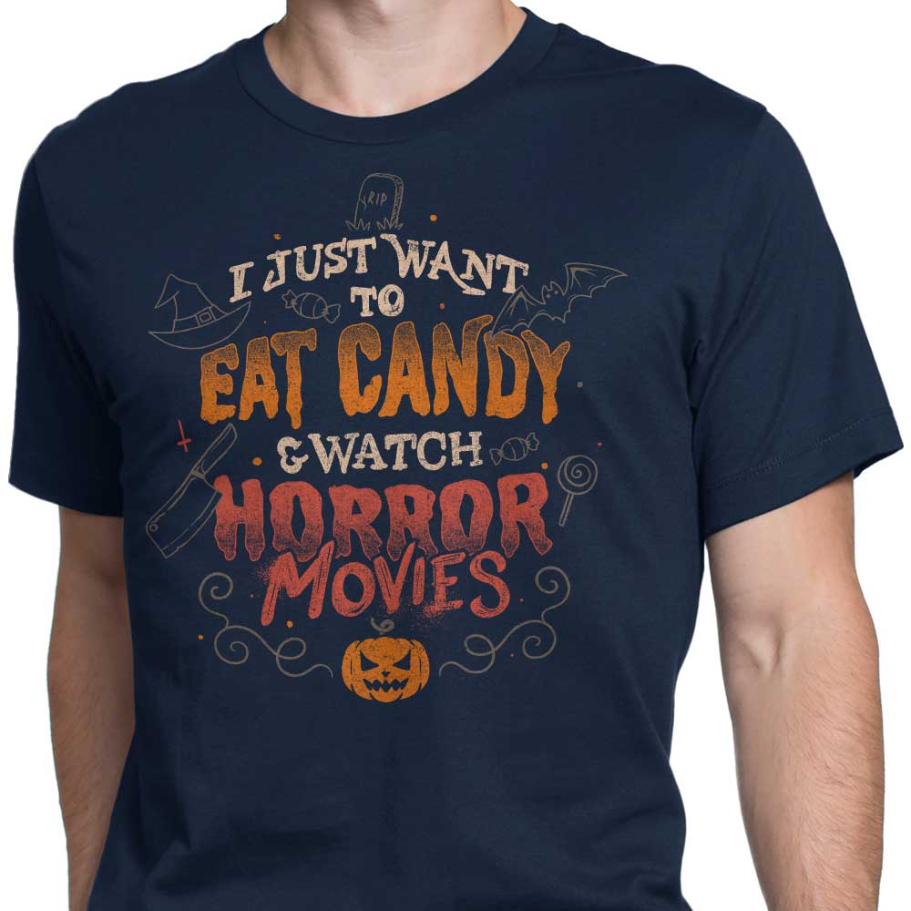 Candy and Horror Movies - Men's Apparel T-Shirts, Hoodie, Sweatshirt | CiraTrend.com (Image 4)