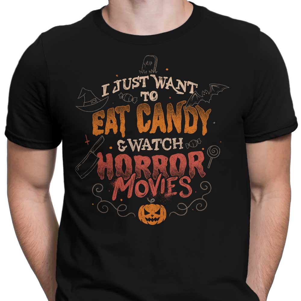 Candy and Horror Movies - Men's Apparel T-Shirts, Hoodie, Sweatshirt | CiraTrend.com (Image 3)