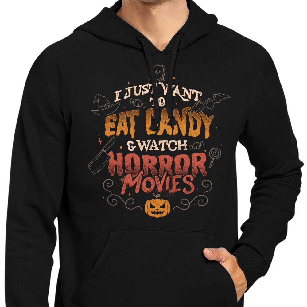 Candy and Horror Movies - Hoodie T-Shirts, Sweatshirt | CiraTrend.com (Image 4)