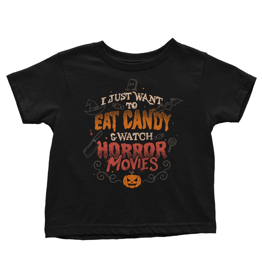 Candy and Horror Movies - Youth Apparel T-Shirts, Hoodie, Sweatshirt | CiraTrend.com (Image 4)