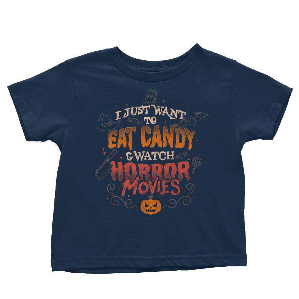 Candy and Horror Movies - Youth Apparel T-Shirts, Hoodie, Sweatshirt | CiraTrend.com (Image 5)