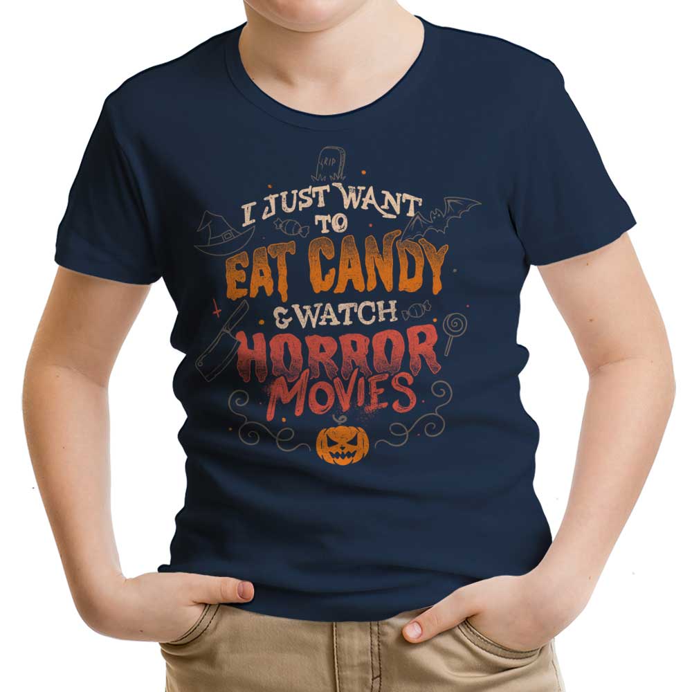 Candy and Horror Movies - Youth Apparel T-Shirts, Hoodie, Sweatshirt | CiraTrend.com (Image 3)