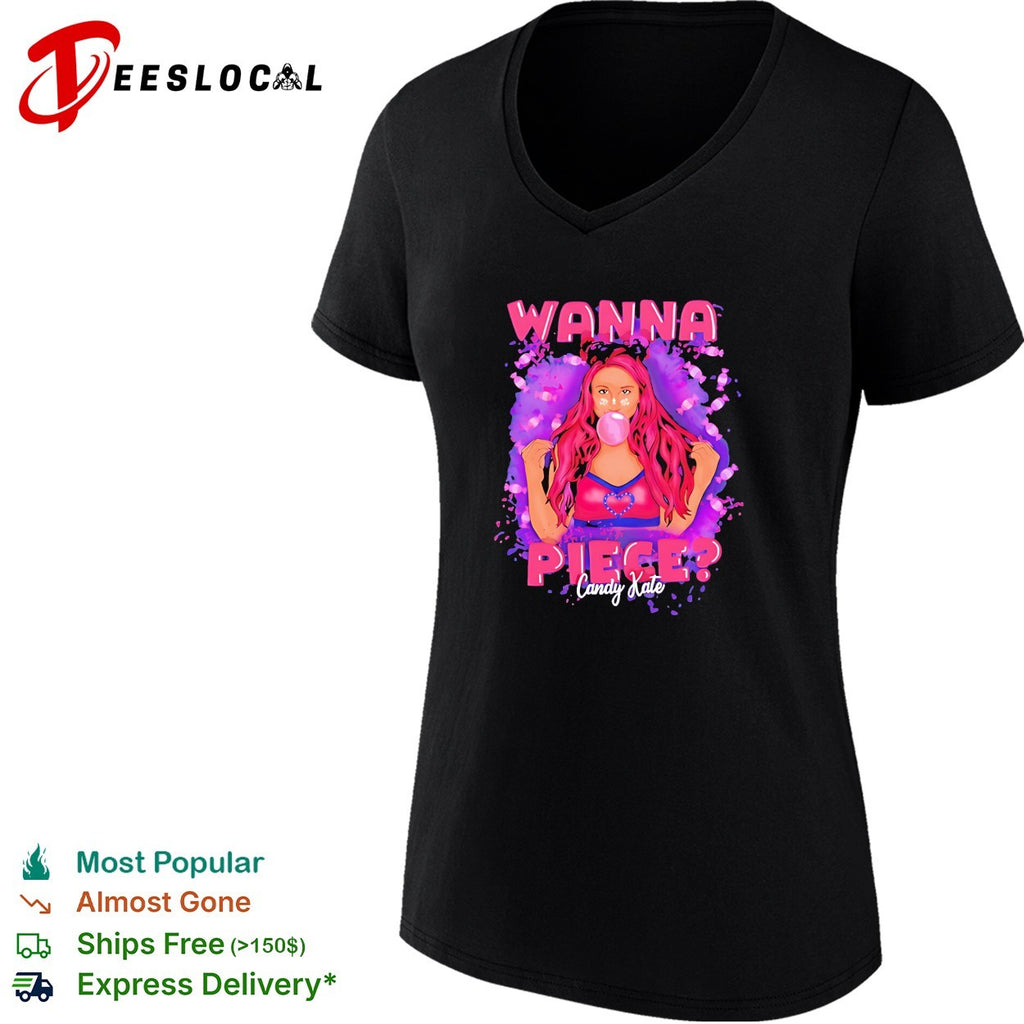Candy Kate wanna piece love wrestling bubblegum shirt
