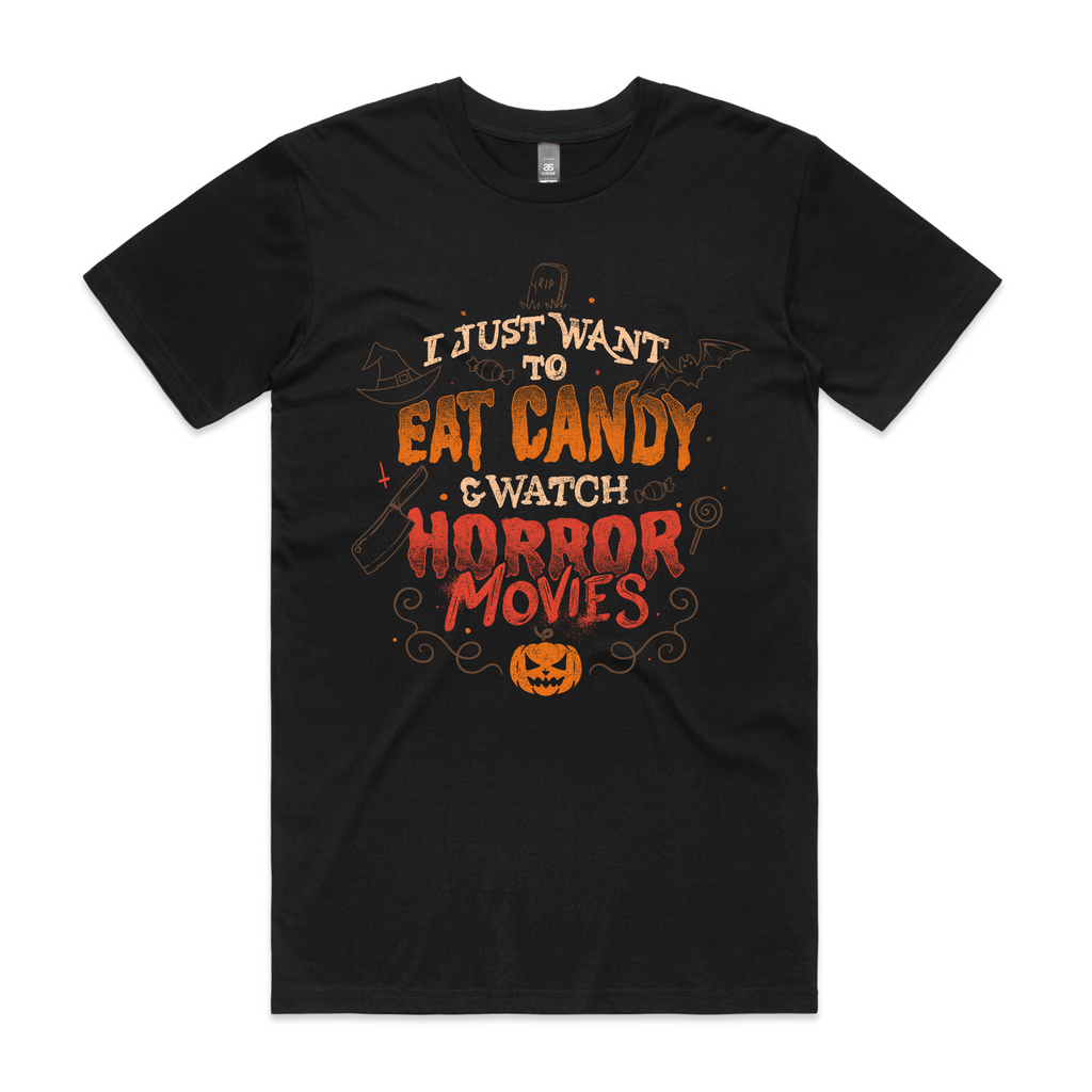 Candy & Horror Movies Tee Hoodie, Sweatshirt | CiraTrend.com (Image 1)