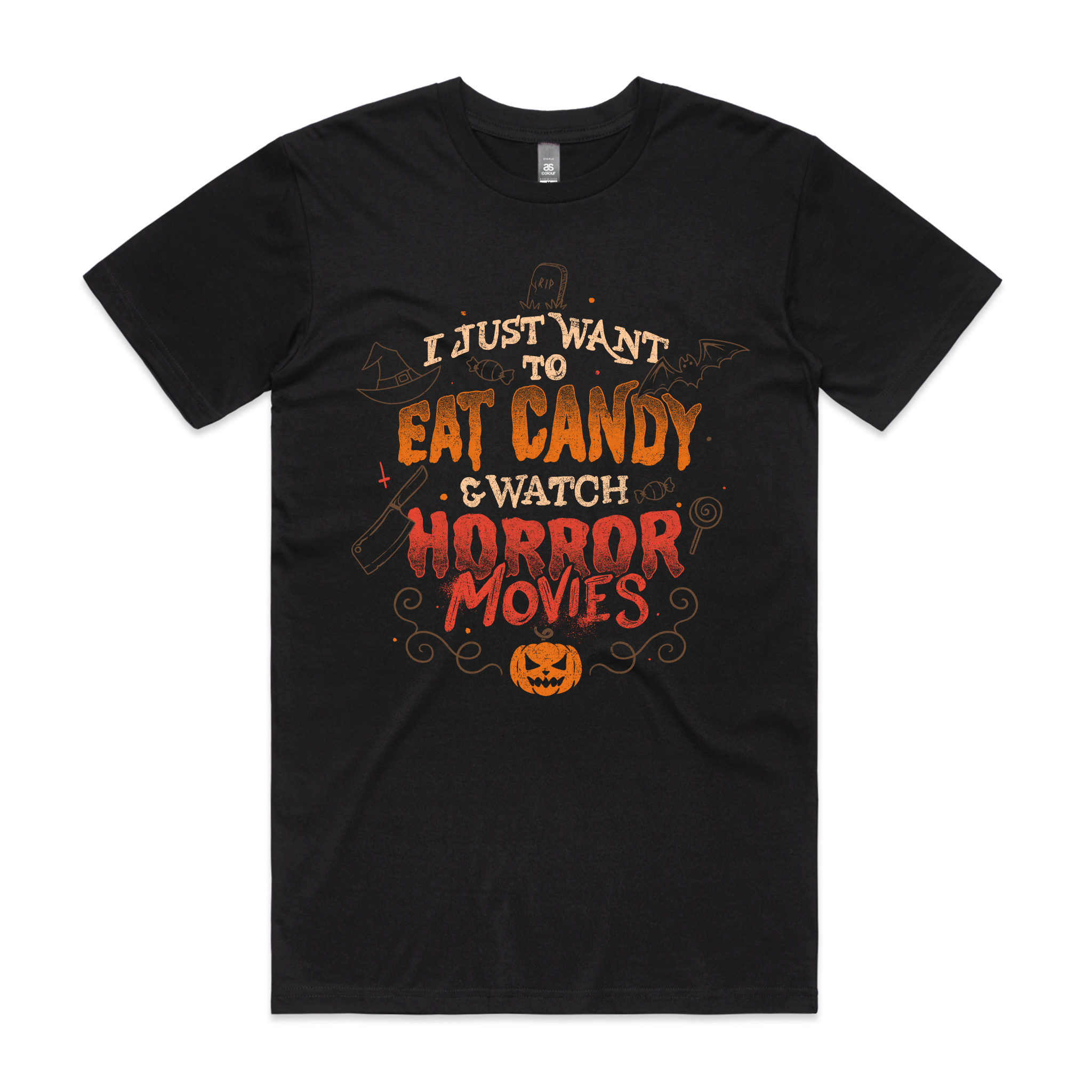 Candy & Horror Movies Tee Hoodie, Sweatshirt | CiraTrend.com (Image 1)