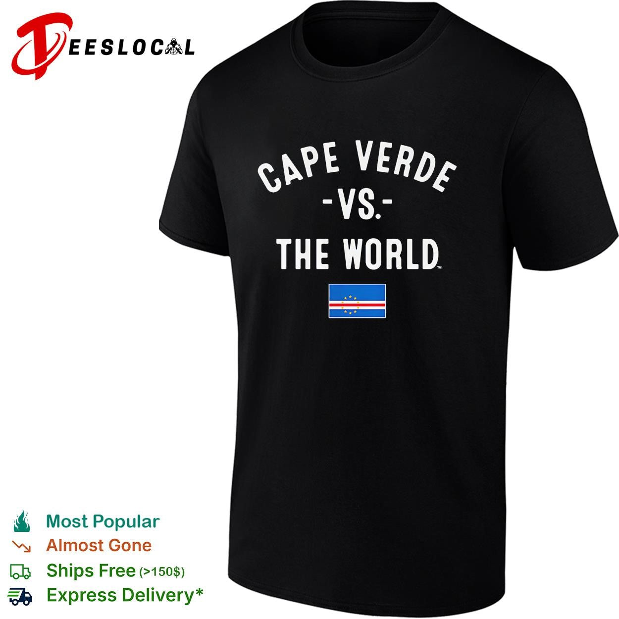 Cape Verde vs the world soccer flag shirt