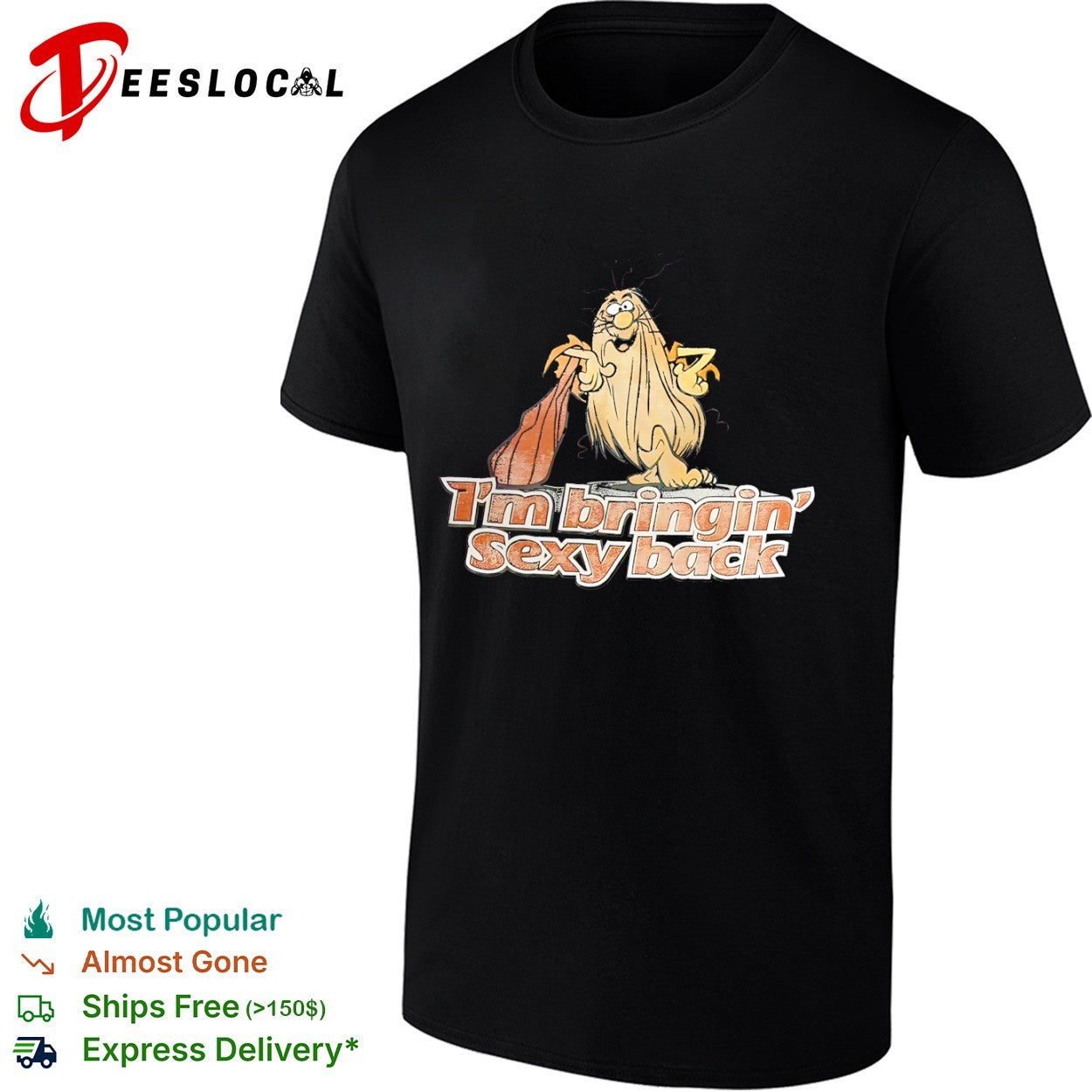 Captain Caveman I’m bringin’ Sexy back 70s cartoon character shirt
