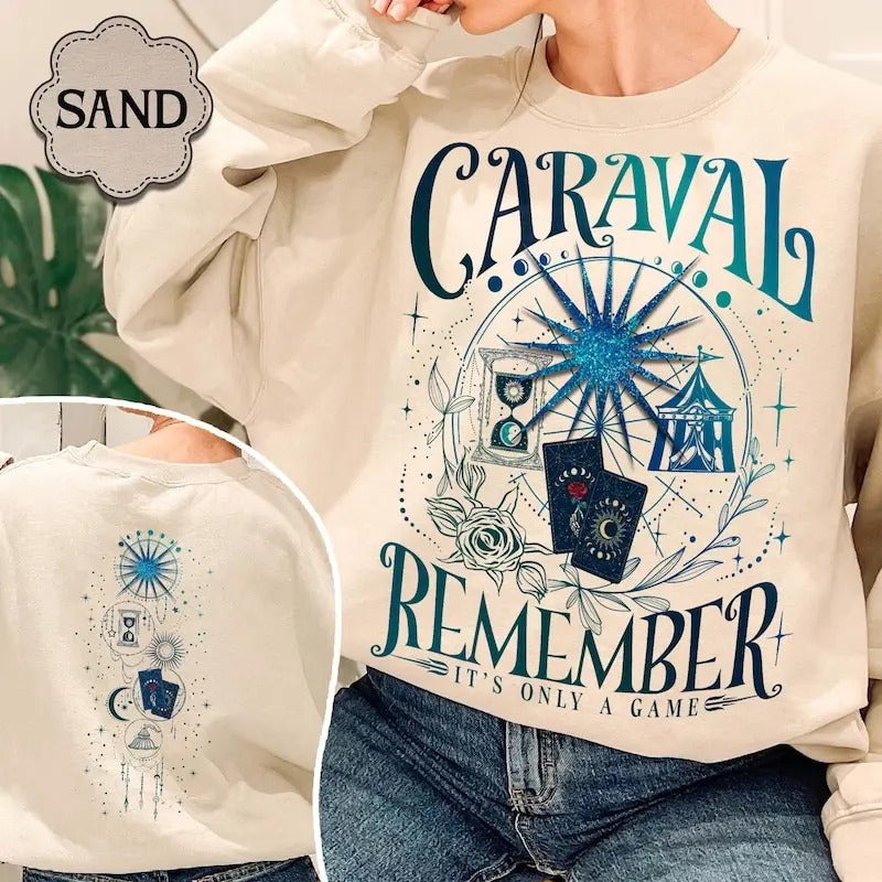Caraval Sweatshirt Shirt, Remember It's Only Game Shirt, Legendary Booktor Shirt, Stephanie Garber, Bookish Shirt,...