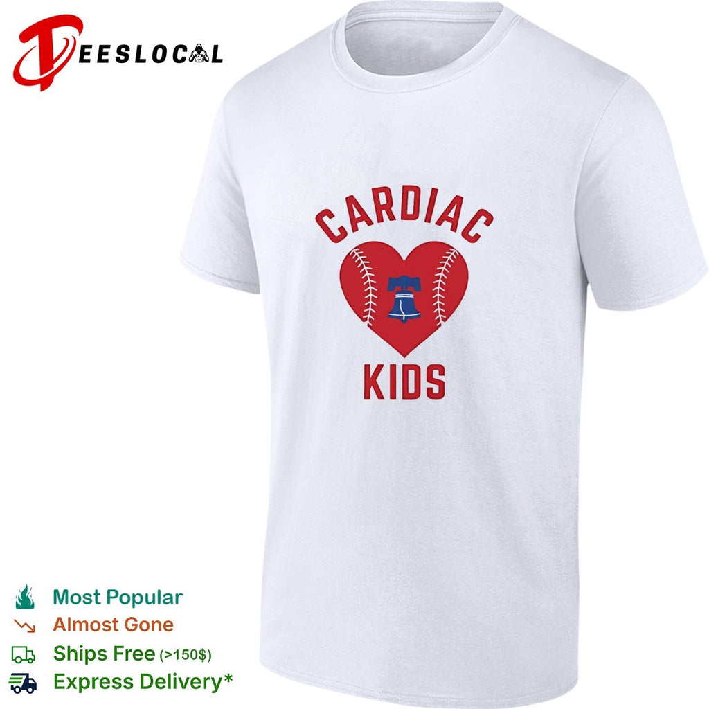 Cardiac kids Philadelphia Phillies baseball heart shirt