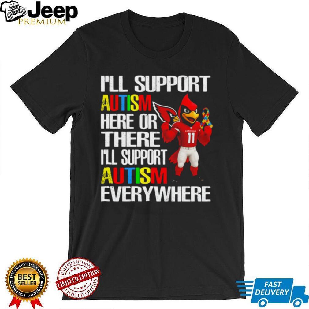 Cardinals Football Autism Awareness Support Everywhere T Shirt