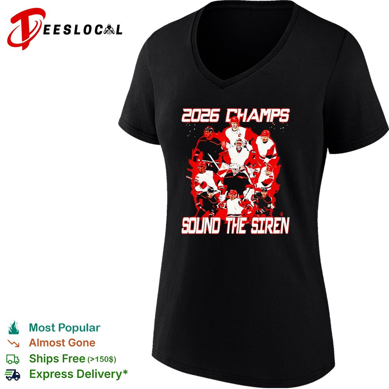 Carolina Hurricanes 2026 champs sound the siren players collage shirt
