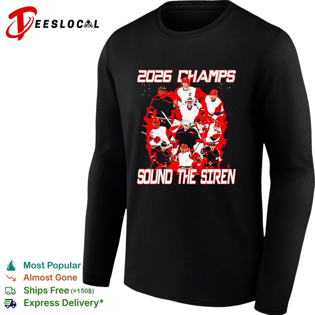 Carolina Hurricanes 2026 champs sound the siren players collage shirt