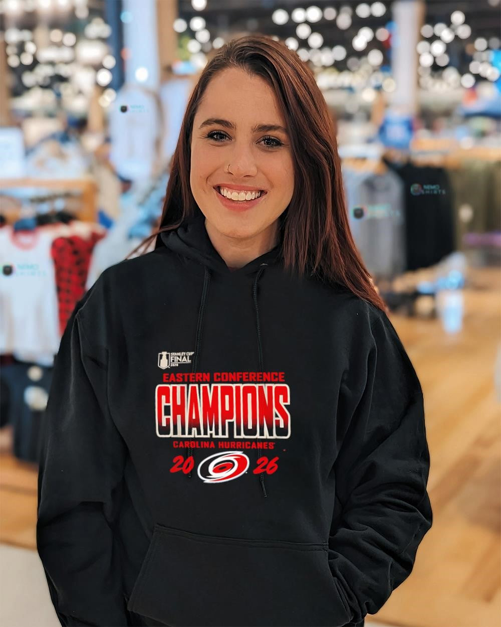 Carolina Hurricanes Eastern Conference Champions 2026 locker room shirt