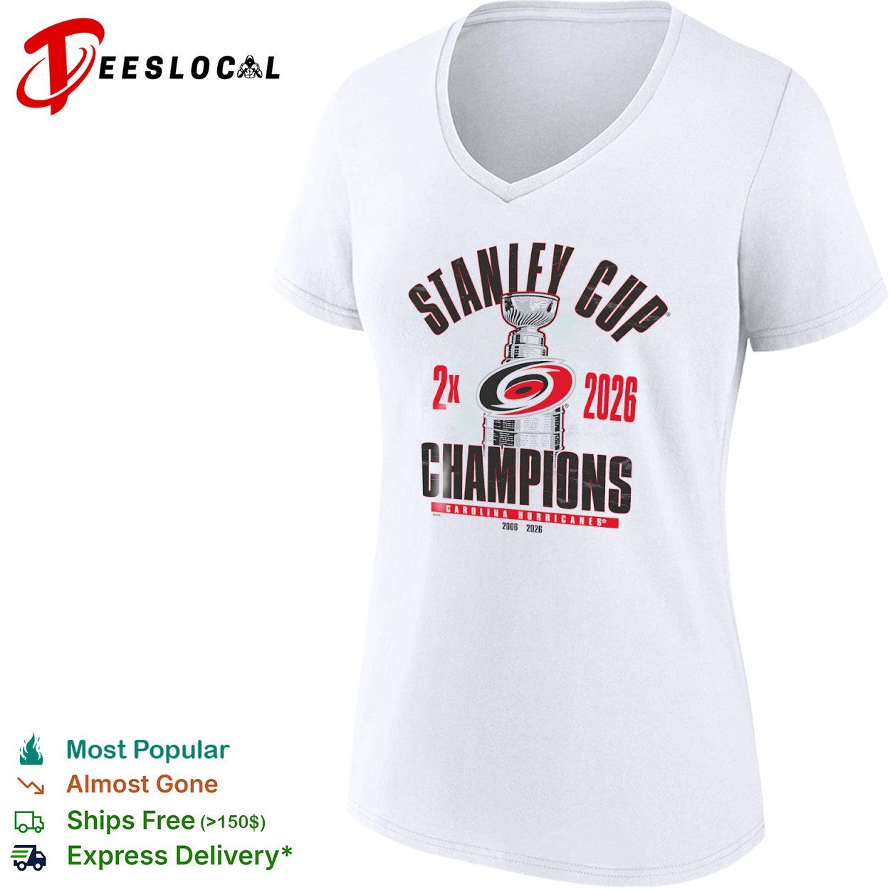 Carolina Hurricanes Stanley Cup 2x 2026 Champions shirt 2006 2026 National Hockey League