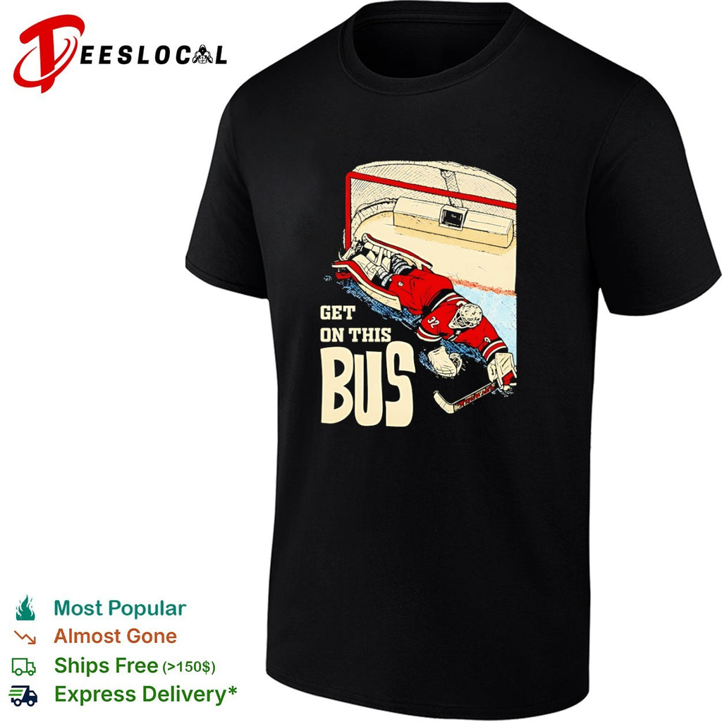 Carolina Hurricanes goalie net get on this bus shirt