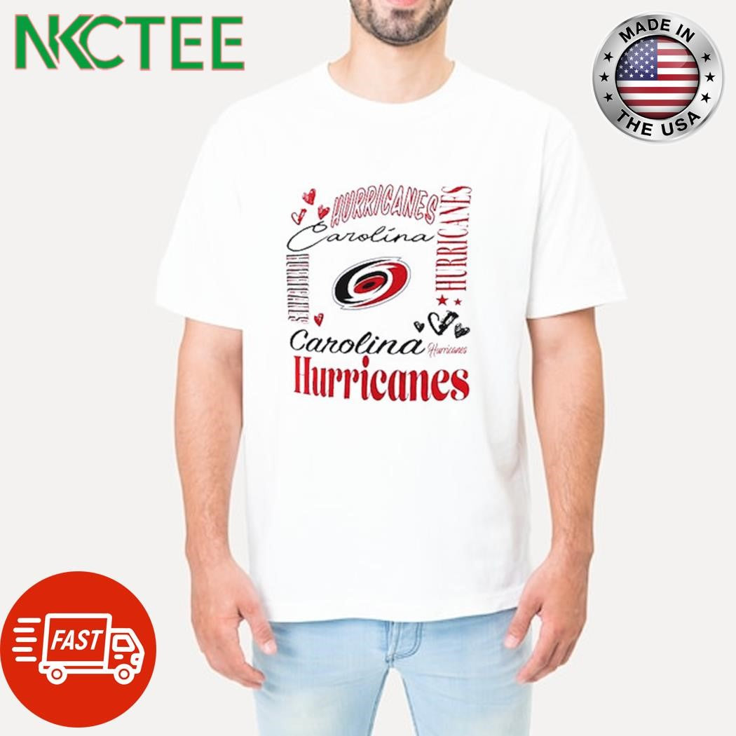 Carolina Hurricanes hearts paint shirt