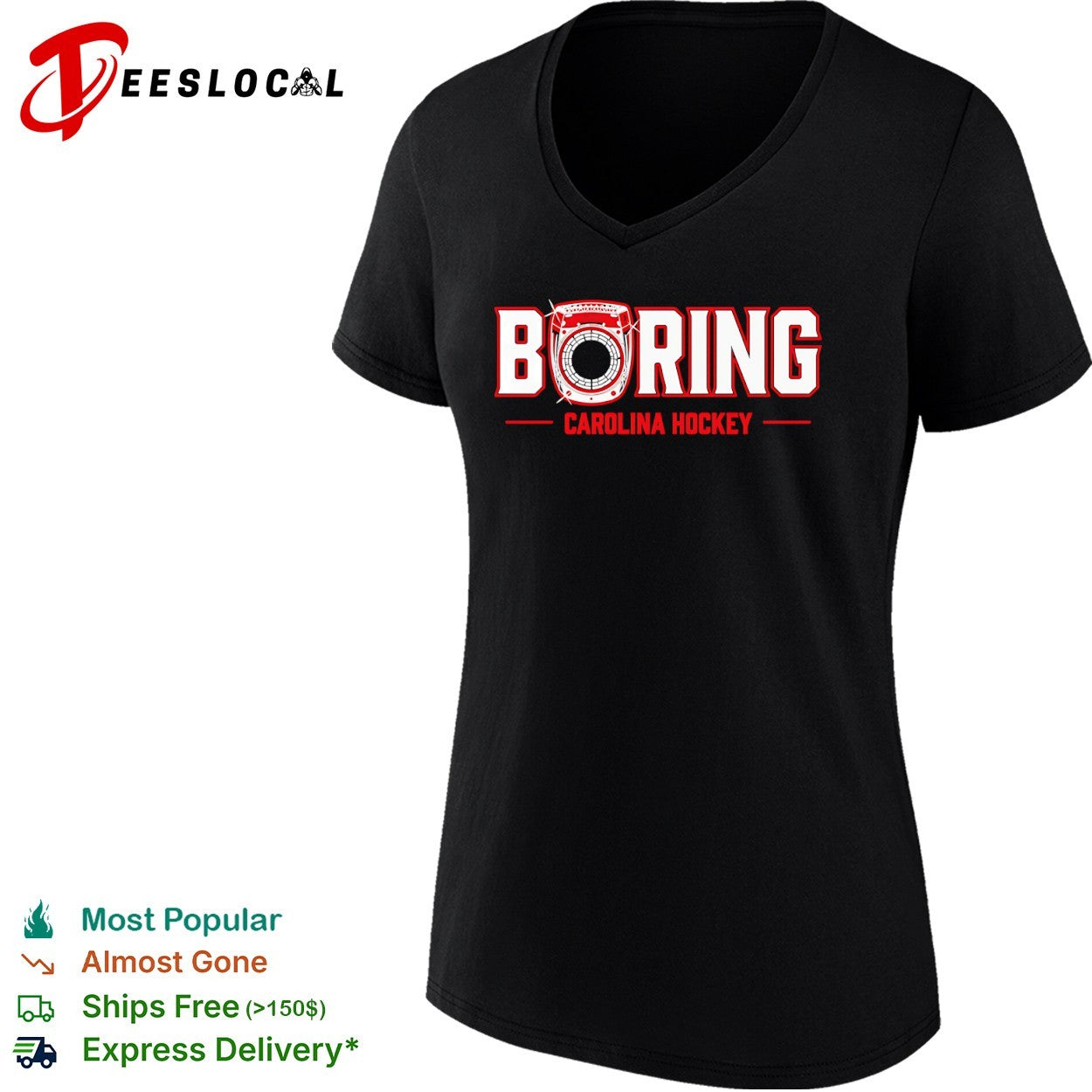 Carolina Hurricanes hockey team ring logo boring shirt