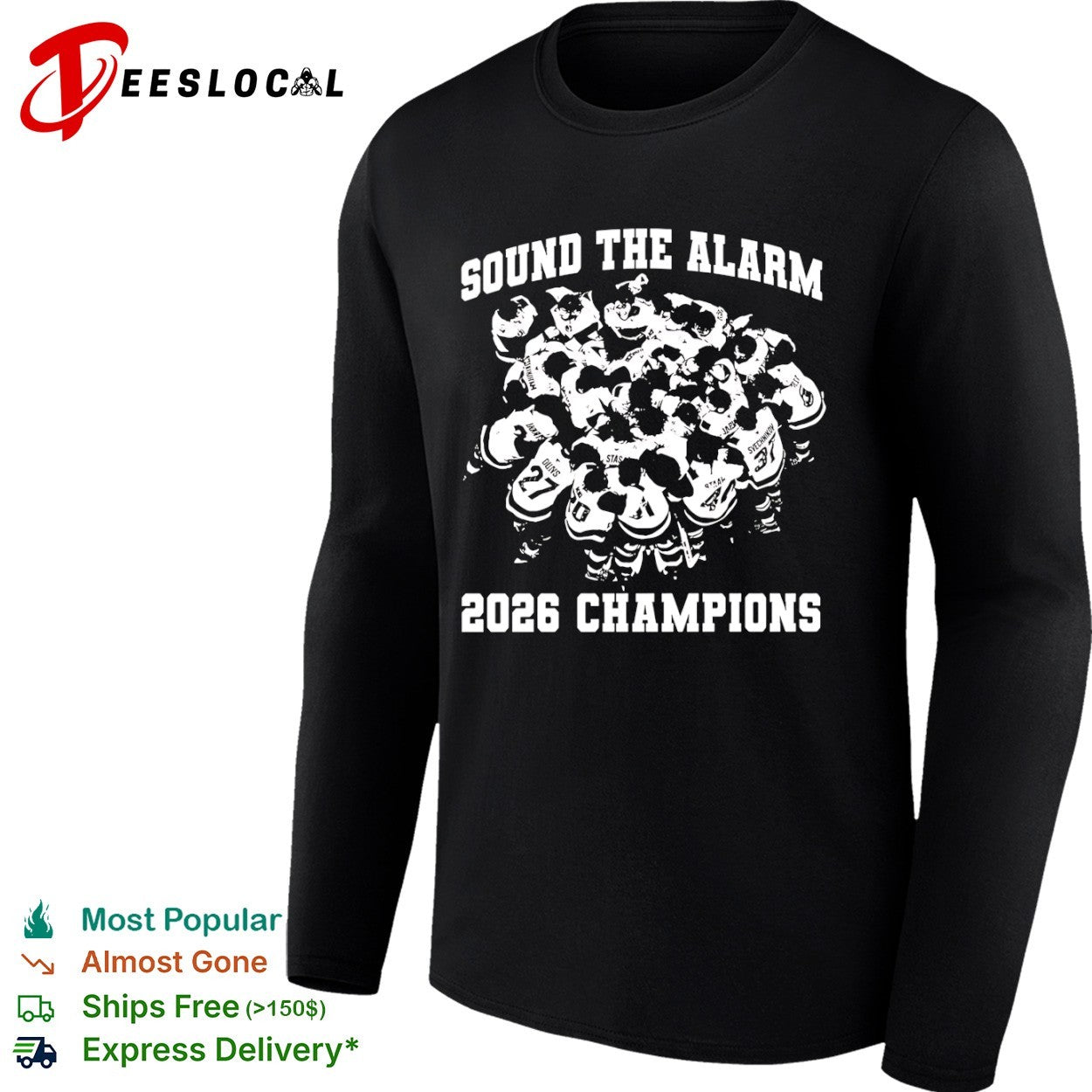 Carolina Hurricanes sound the alarm 2026 champions team huddle shirt