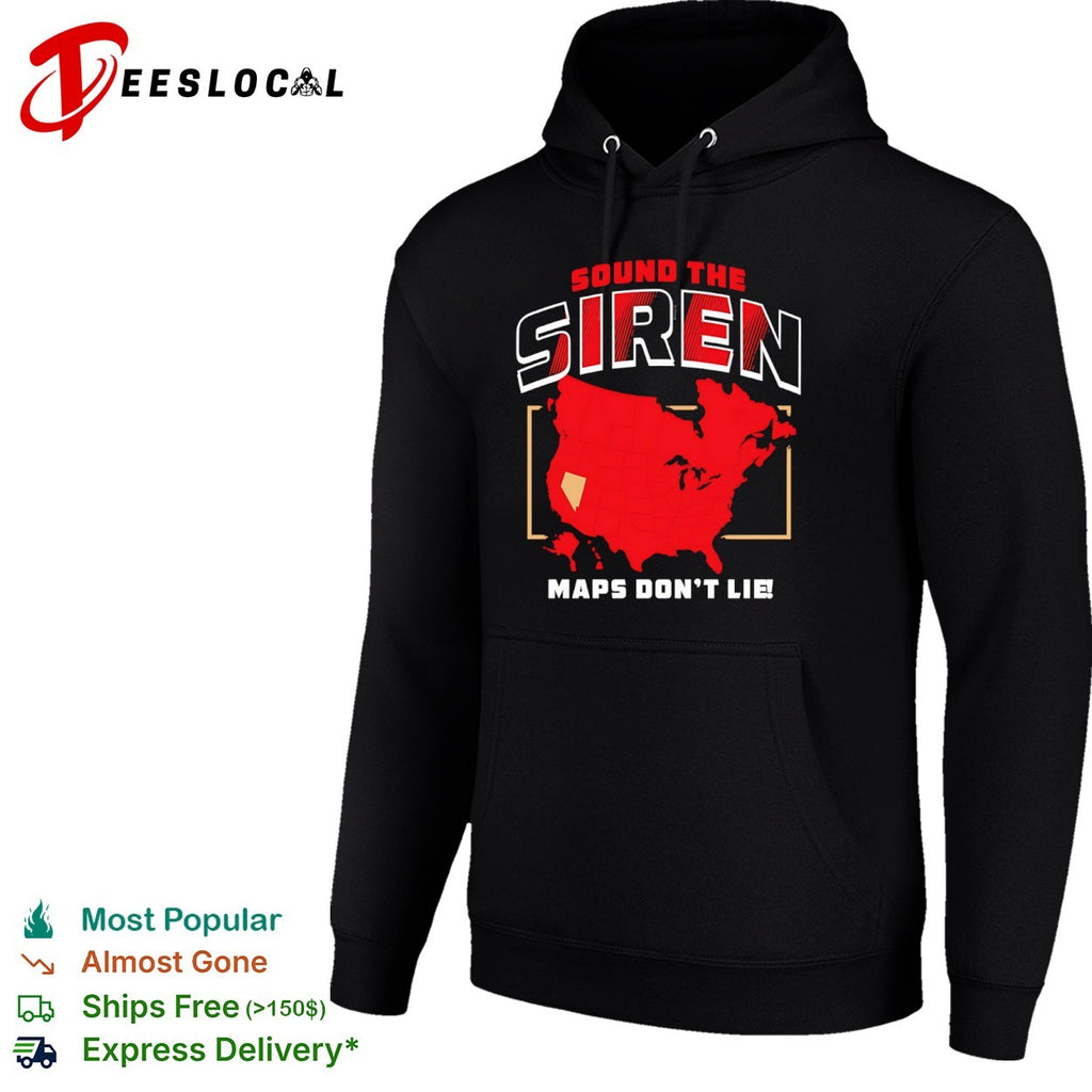 Carolina Hurricanes sound the siren maps dont lie red graphic shirt