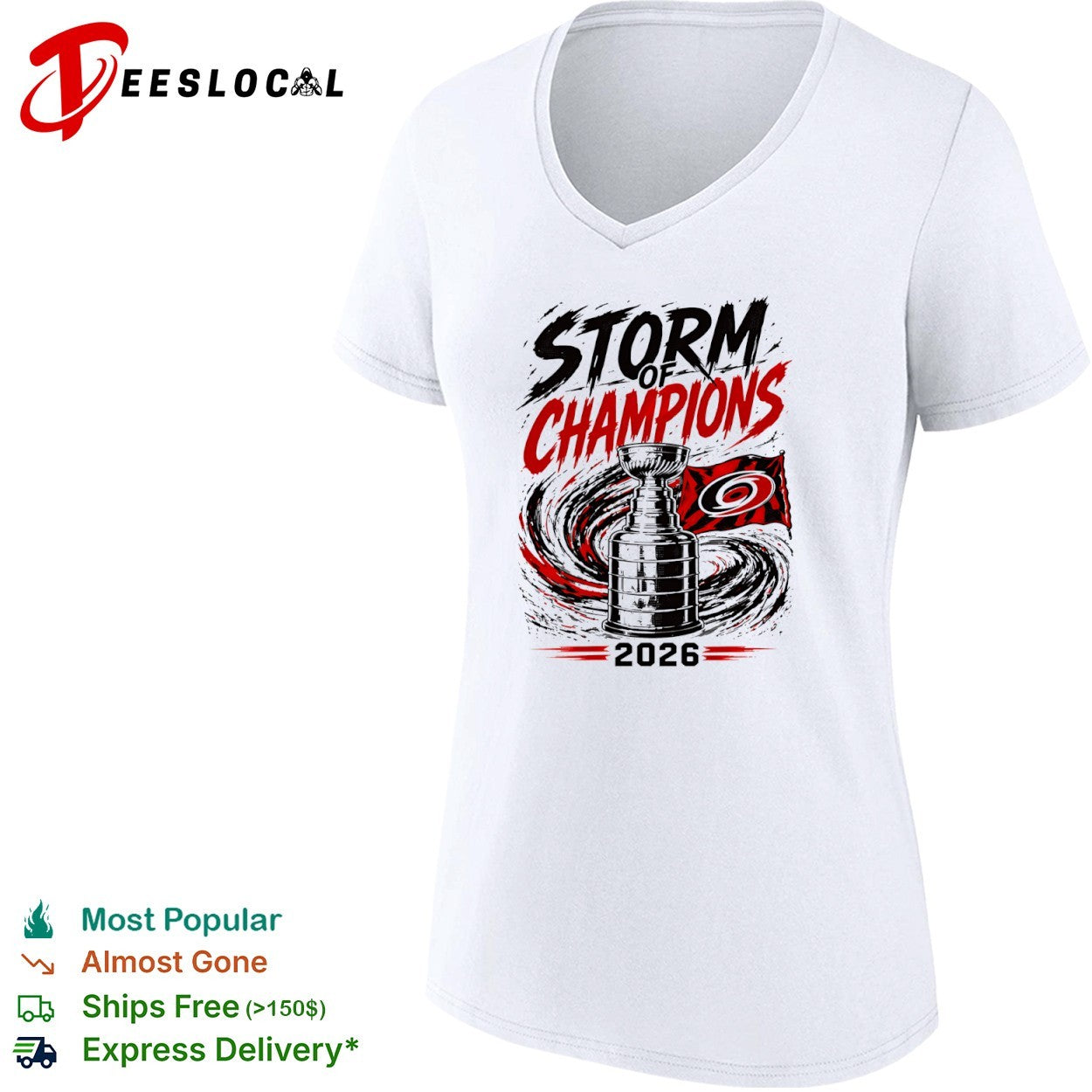 Carolina Hurricanes storm of champions trophy flag 2026 shirt
