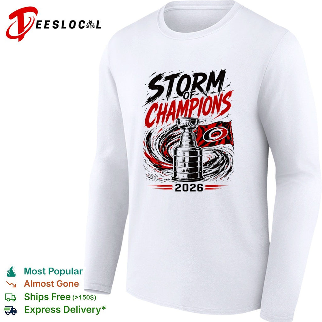 Carolina Hurricanes storm of champions trophy flag 2026 shirt