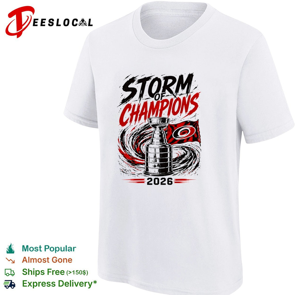Carolina Hurricanes storm of champions trophy flag 2026 shirt