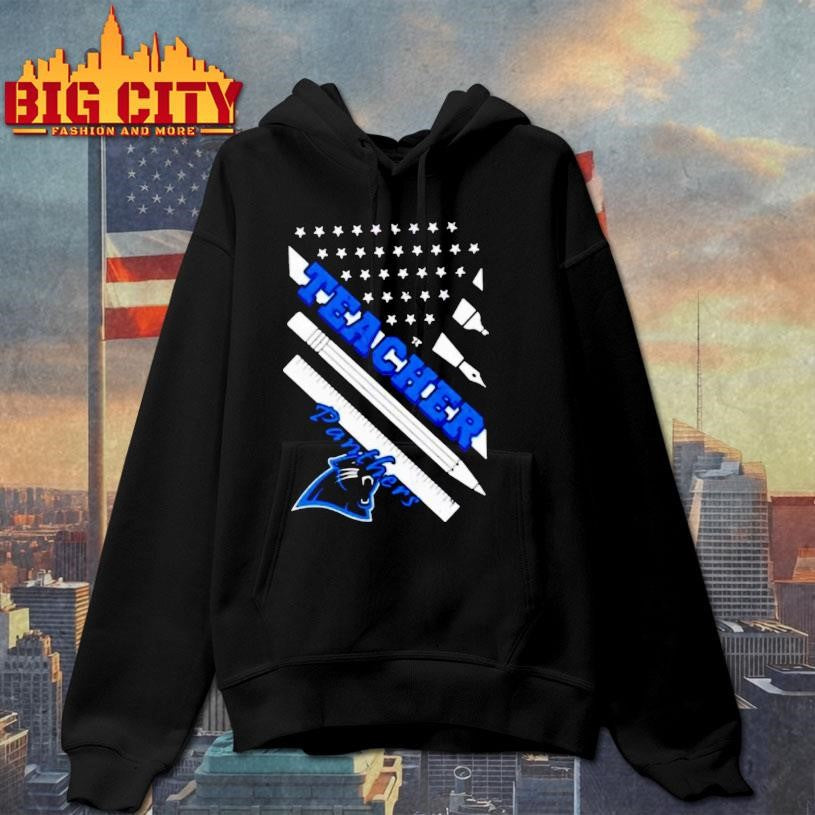 Carolina Panthers Football X Teacher American Flag Shirt
