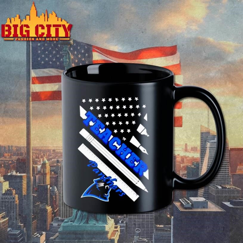 Carolina Panthers Football X Teacher American Flag Shirt
