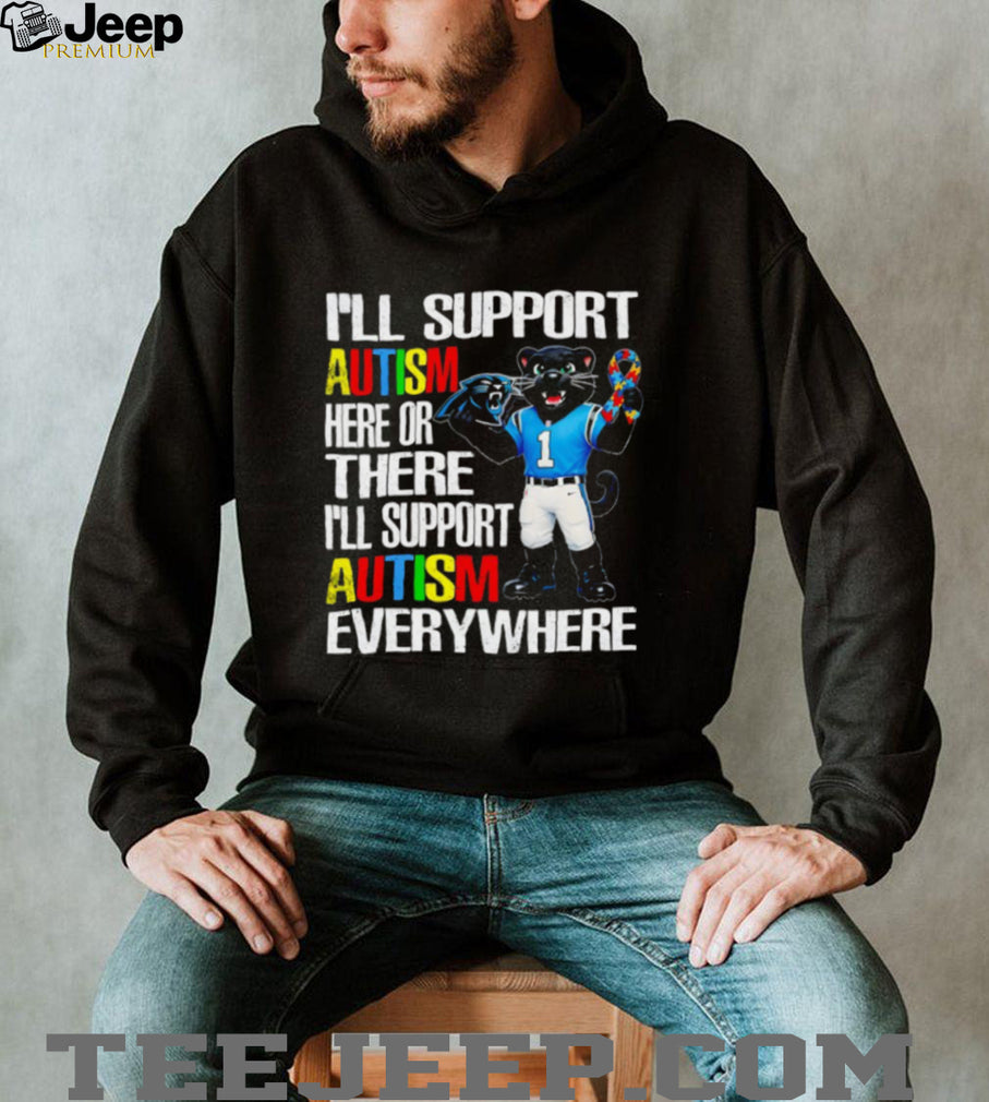 Carolina Panthers Mascot Autism Awareness Support T Shirt