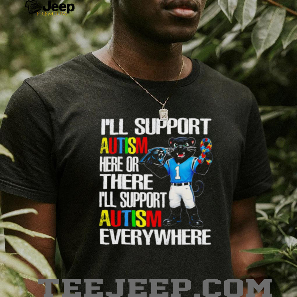 Carolina Panthers Mascot Autism Awareness Support T Shirt