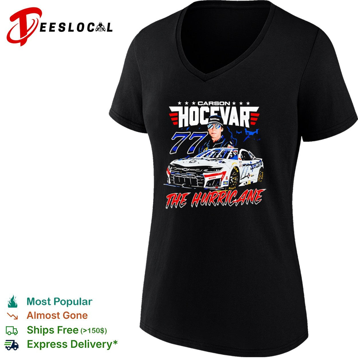 Carson Hocevar NASCAR race car 77 the hurricane shirt