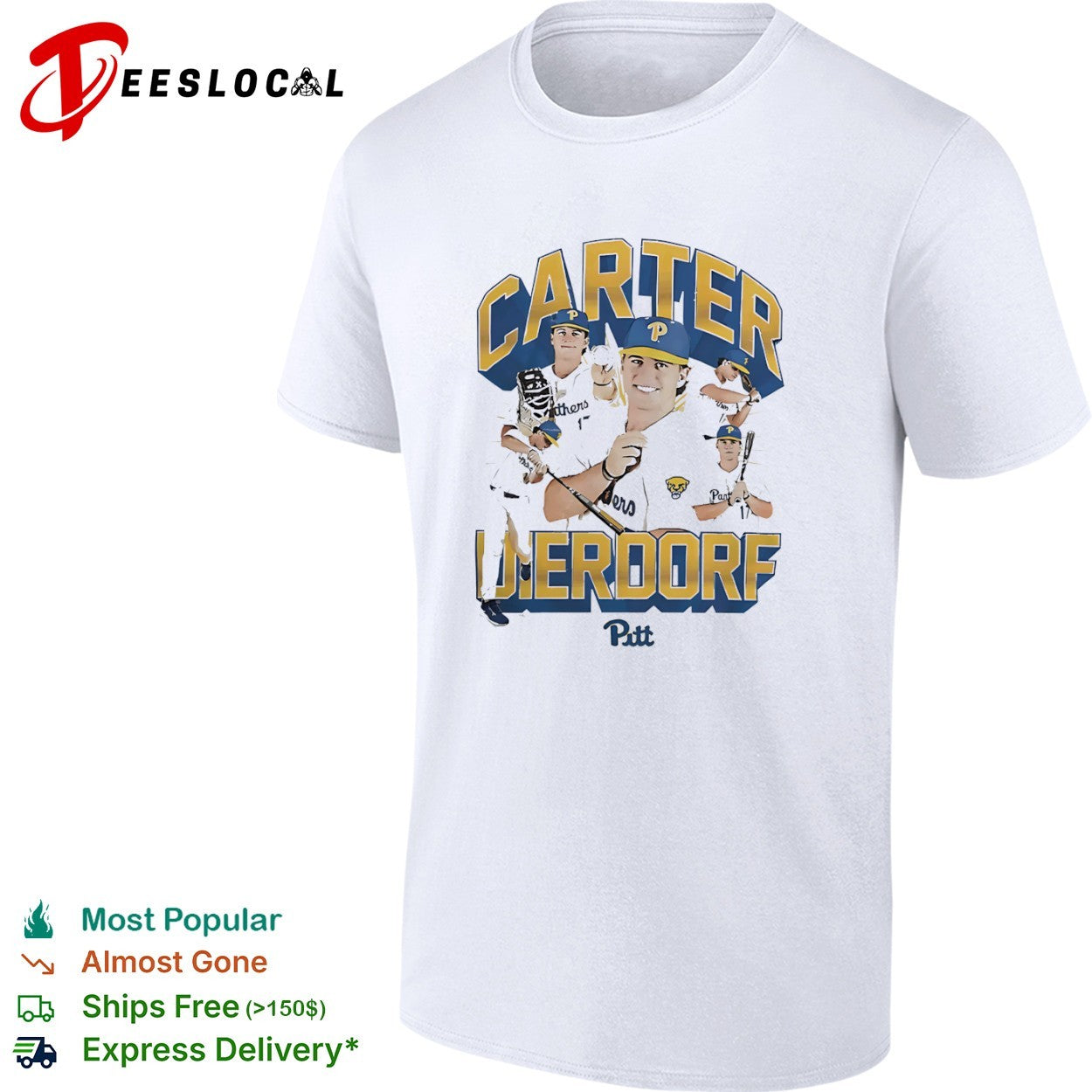 Carter Dierdorff Pittsburgh Panthers NCAA Baseball College shirt