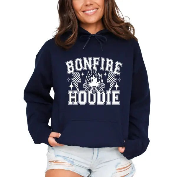 Casual Bonfire Hoodie, Cozy Comfortable Pullover Crewneck Sweatshirt Womenswear Crew Neck Long Sleeve Clothing T-Shirts