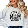Casual Yorkie Terrier Dog Mom Sweatshirt, Dog Lover Pullover Crewneck Sweatshirt, Comfortable Long Sleeve Yorkshire...